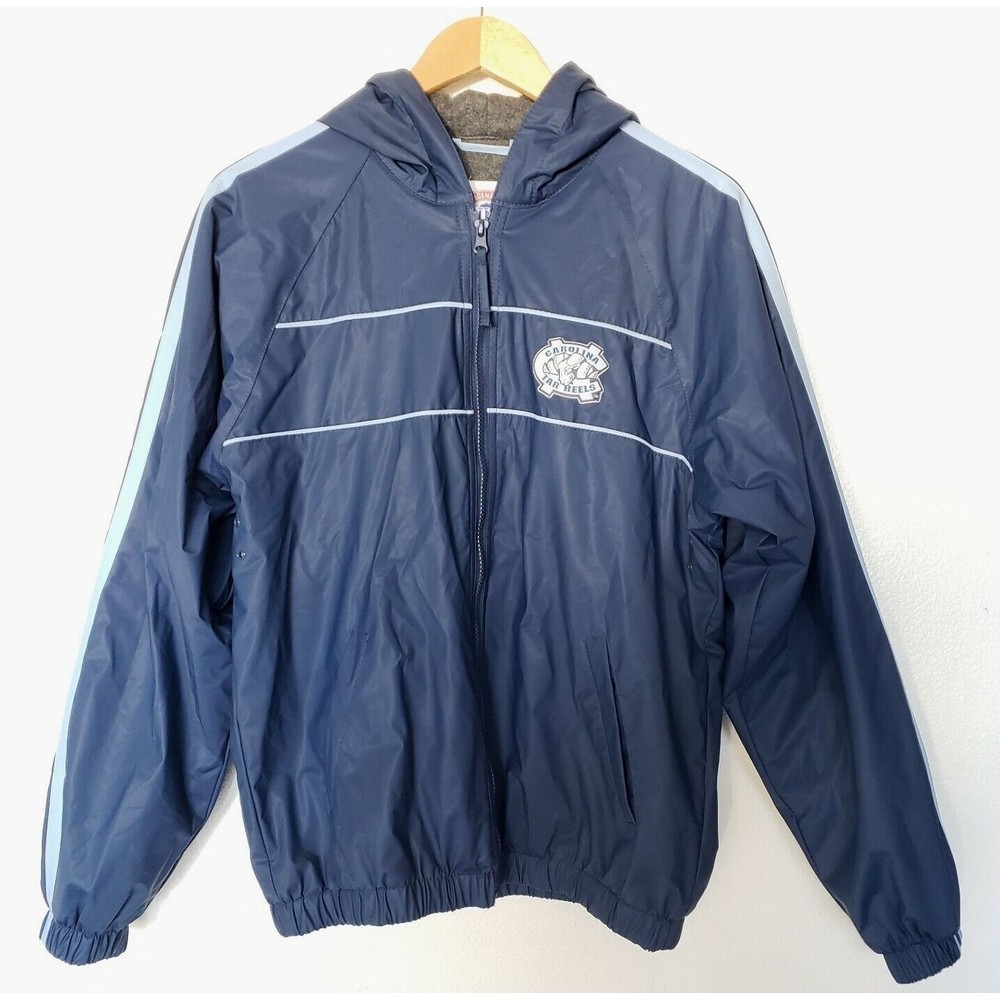 Vintage Essex UNC North Carolina Tar‎ Heels Hooded Bomber Jacket Boys Size XL